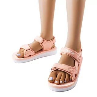 Sandały damskie - Różowe piankowe sandały Big Star LL274788 - grafika 1