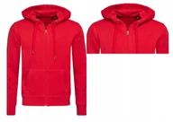 Bluzy męskie - Bluza Dresowa Ciepła Kangurka JAKOŚĆ STEDMAN 5600 CZERWONA XXL - miniaturka - grafika 1