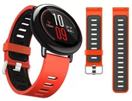 Akcesoria do smartwatchy - Beline pasek Watch do zegarków 20mm Double Color Silicone czerwono-czarny red/black box - miniaturka - grafika 1