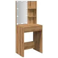 Toaletki - vidaXL Toaletka z oświetleniem LED Artisan dąb 60x40x140 cm - miniaturka - grafika 1