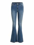 Spodnie damskie - Vila jeansy damskie ekko, niebieski (medium blue denim), S x 30L - miniaturka - grafika 1