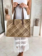 Torebki damskie - Torebka Shopper EMI BEŻ M - miniaturka - grafika 1