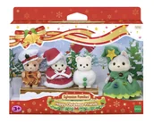 Figurki kolekcjonerskie - Sylvanian Families, Figurki Świąteczne spotkanie przyjaciół, 4 szt. - miniaturka - grafika 1