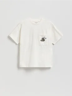 Reserved - Bawełniany t-shirt Pusheen - złamana biel - Koszulki dla dziewczynek - miniaturka - grafika 1