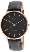 Zegarki męskie - Zegarek Rubicon RBN200 RNCE48 różowe złoto czarny - miniaturka - grafika 1
