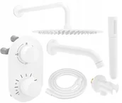 Baterie podtynkowe - Mexen Kai DR70 zestaw wannowo-prysznicowy podtynkowy z deszczownicą 25 cm, biały - 77602DR70251-20 - miniaturka - grafika 1