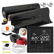 Ogrzewanie podłogowe - Folia grzewcza na podczerwień MISSION AIR Black Gold PTC 160W 16m2 (32mb x 100cm) + regulator Taurus Czarny - miniaturka - grafika 1