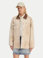 Kurtki damskie - Tommy Jeans Kurtka przejściowa Distressed Chore DW0DW22599 Beżowy Relaxed Fit - miniaturka - grafika 1
