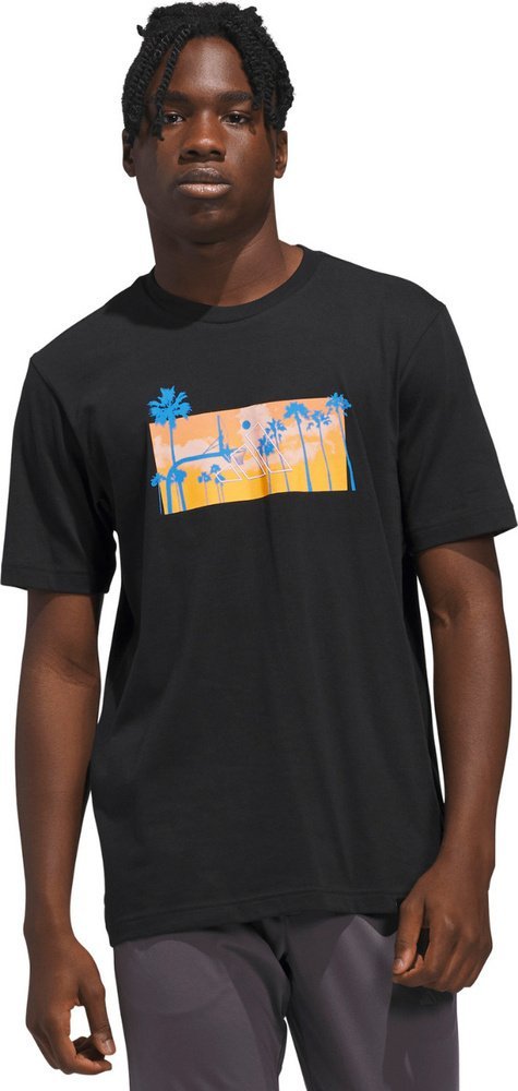 Adidas Koszulka męska adidas Summer Sunset Graphic czarna KC9243 3XL