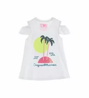 Koszulki dla dziewczynek - T-Shirt dziewczęcy fashion- biały - miniaturka - grafika 1