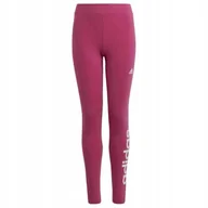 Legginsy - Legginsy dla dzieci adidas Essentials Linear Logo Cotton Tights różowe IC35 - miniaturka - grafika 1