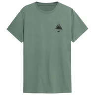 Koszulki męskie - 4F KOSZULKA MĘSKA T-SHIRT BAWEŁNIANA TSM070 r. S - miniaturka - grafika 1
