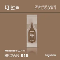 Pozostałe akcesoria kosmetyczne - Jednorazowy pigment do makijażu permanentnego brwi Bioevolution Brown 815 Qline Pro 0,7ml monodose - miniaturka - grafika 1