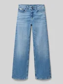 Spodnie i spodenki dla dziewczynek - Jeansy o szerokim kroju z naszywką z logo model ‘Authentic’ - miniaturka - grafika 1