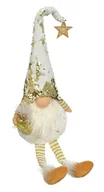 Ozdoby bożonarodzeniowe - SKRZAT świąteczny KRASNAL gnom Mikołaj DUŻY biały Świecący - miniaturka - grafika 1