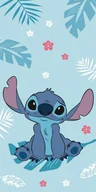 Okrycia kąpielowe dla dzieci - Ręcznik plażowy 70x140 Lilo and Stitch niebieski plażowy bawełniany - miniaturka - grafika 1