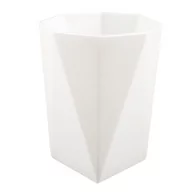 Kubki na szczoteczki do zębów - Kubek kosmetyczny Diamond biały - miniaturka - grafika 1