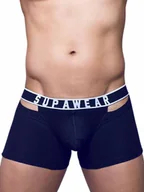 Majtki męskie - Supawear - Bokserki męskie - SUPAWEAR Ribbed Slashed Trunk Black - Czarne - 1 x rozmiar XL - miniaturka - grafika 1