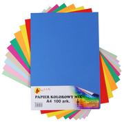 Papier do drukarek - Papier kolorowy A4 mix 100 arkuszy 10 kolorów - miniaturka - grafika 1