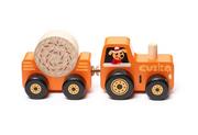 Samochody i pojazdy dla dzieci - Cubika Drewniany Traktor Z Magnesami - miniaturka - grafika 1