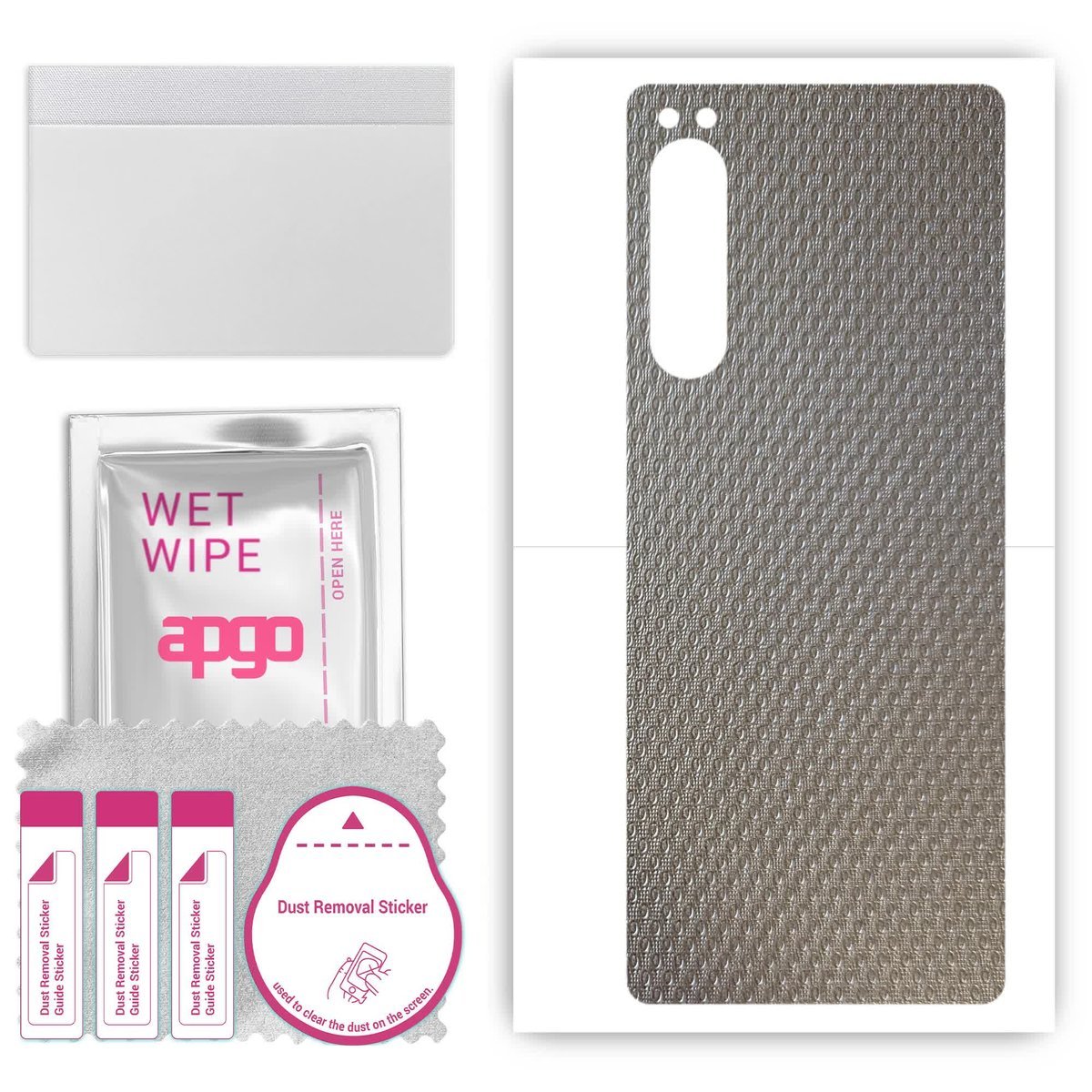Folia naklejka skórka strukturalna na TYŁ do Sony Xperia 5 IV - Aluminium krople - apgo SKINS