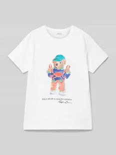 T-shirt z nadrukiem z logo - Koszulki dla chłopców - miniaturka - grafika 1