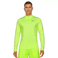 Bluzy damskie - Nike Mens M NK DF ELMNT TOP HZ bluza, Volt/White/Reflective silv, M - miniaturka - grafika 1