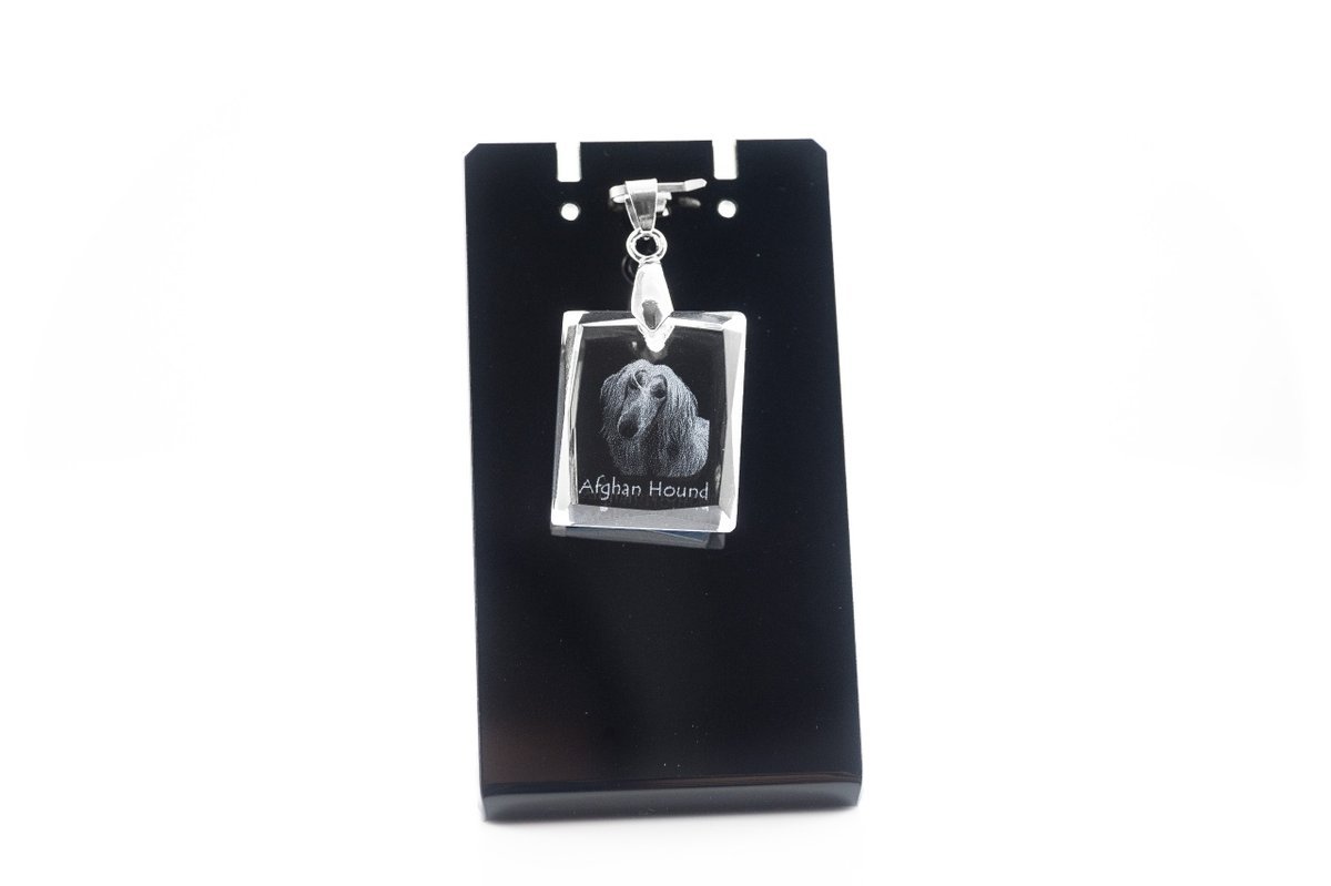 Chart afgański wisiorek kryształowy z psem Art-Dog