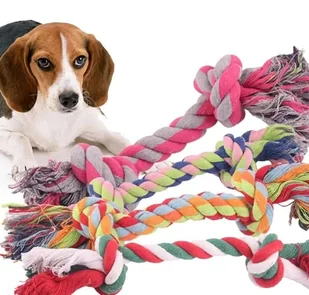 Nuxie® Zabawka Dla Psa Sznur Bawełniany Szarpak Węzeł 23Cm - Zabawki dla psów - miniaturka - grafika 1