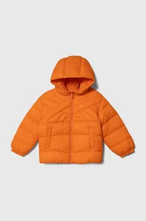 Kurtki i płaszcze dla dziewczynek - United Colors of Benetton kurtka dziecięca kolor pomarańczowy - grafika 1