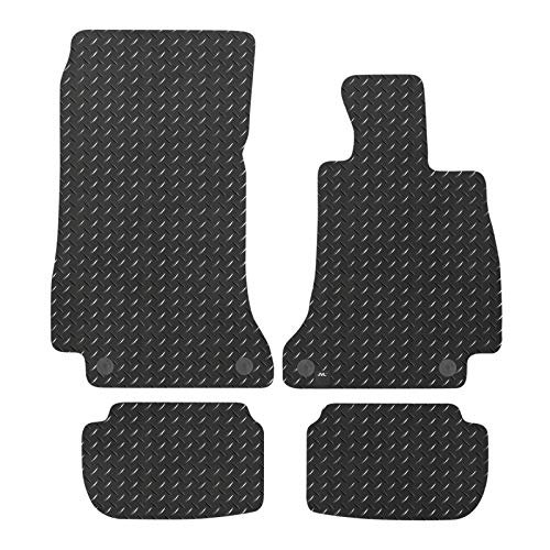 JVL W pełni dopasowany zestaw gumowych dywaników samochodowych dla 4 osób