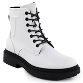 Botki damskie - Skórzane botki damskie workery szare Sergio Leone BT25248-S - miniaturka - grafika 1