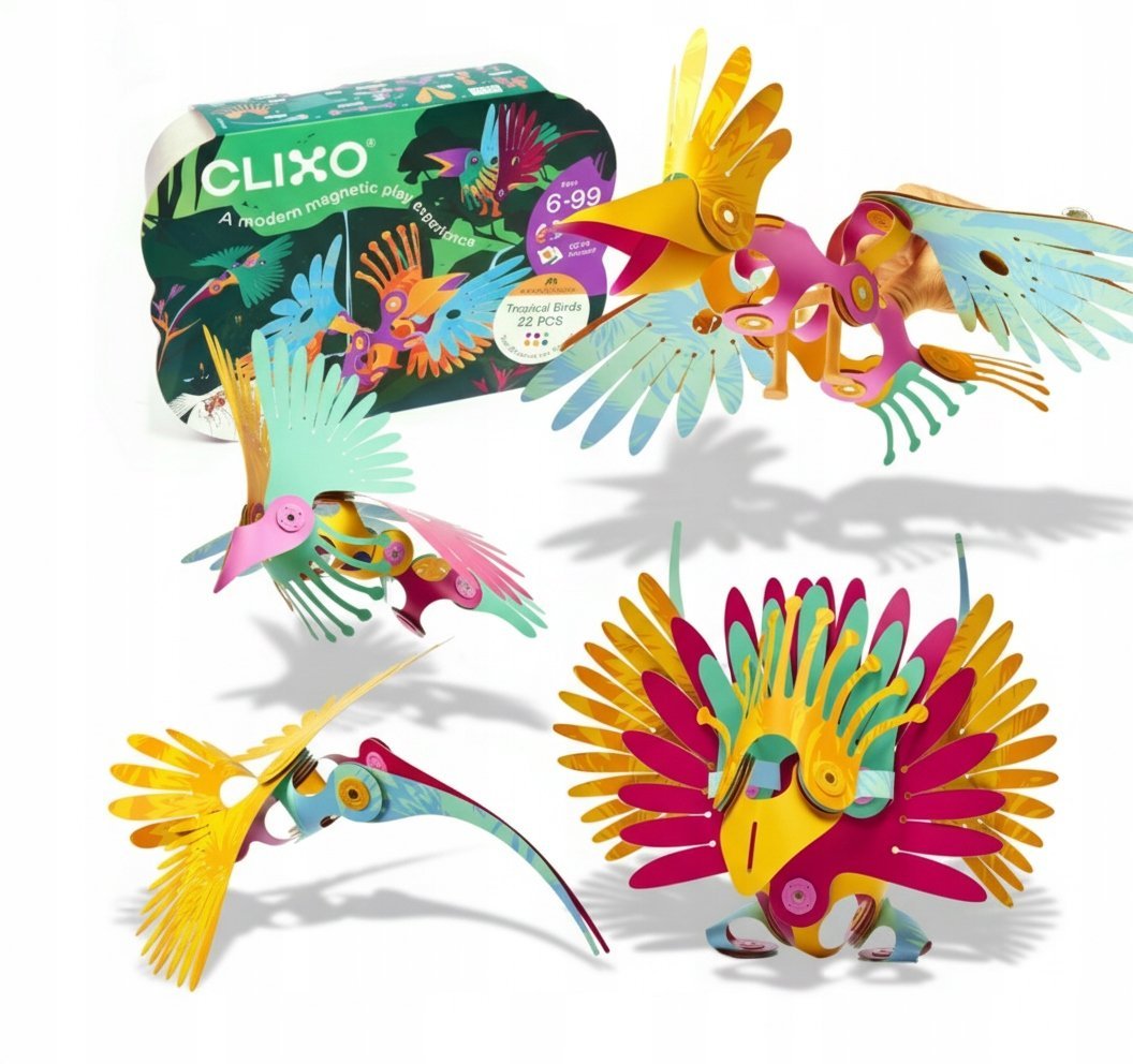 ZESTAW KLOCKÓW MAGNETCZNYCH 22 EL. ZABAWKI PUZZLE KLOCKI MAGNETYCZNE