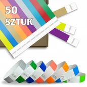 Przybory szkolne - OPASKI NA RĘKĘ NADGARSTEK TYVEK KOLOROWE IMPREZA EVENT 50 SZTUK - miniaturka - grafika 1