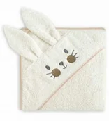 Szlafroki dla dzieci - UVIE Okrycie kąpielowe Królik 100x100 cm beżowe - miniaturka - grafika 1