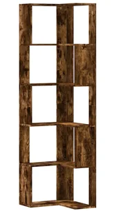 Wysoki otwarty regał narożny przydymiony dąb T9-P74 - Regały - miniaturka - grafika 1