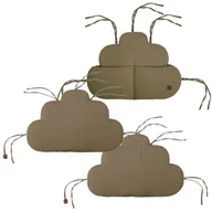 Organizery na łóżeczko - Hi Little One ochraniacze panelowe do łóżeczka z organizerem z oddychającej BIO bawełny CLOUD Green Hunter - miniaturka - grafika 1