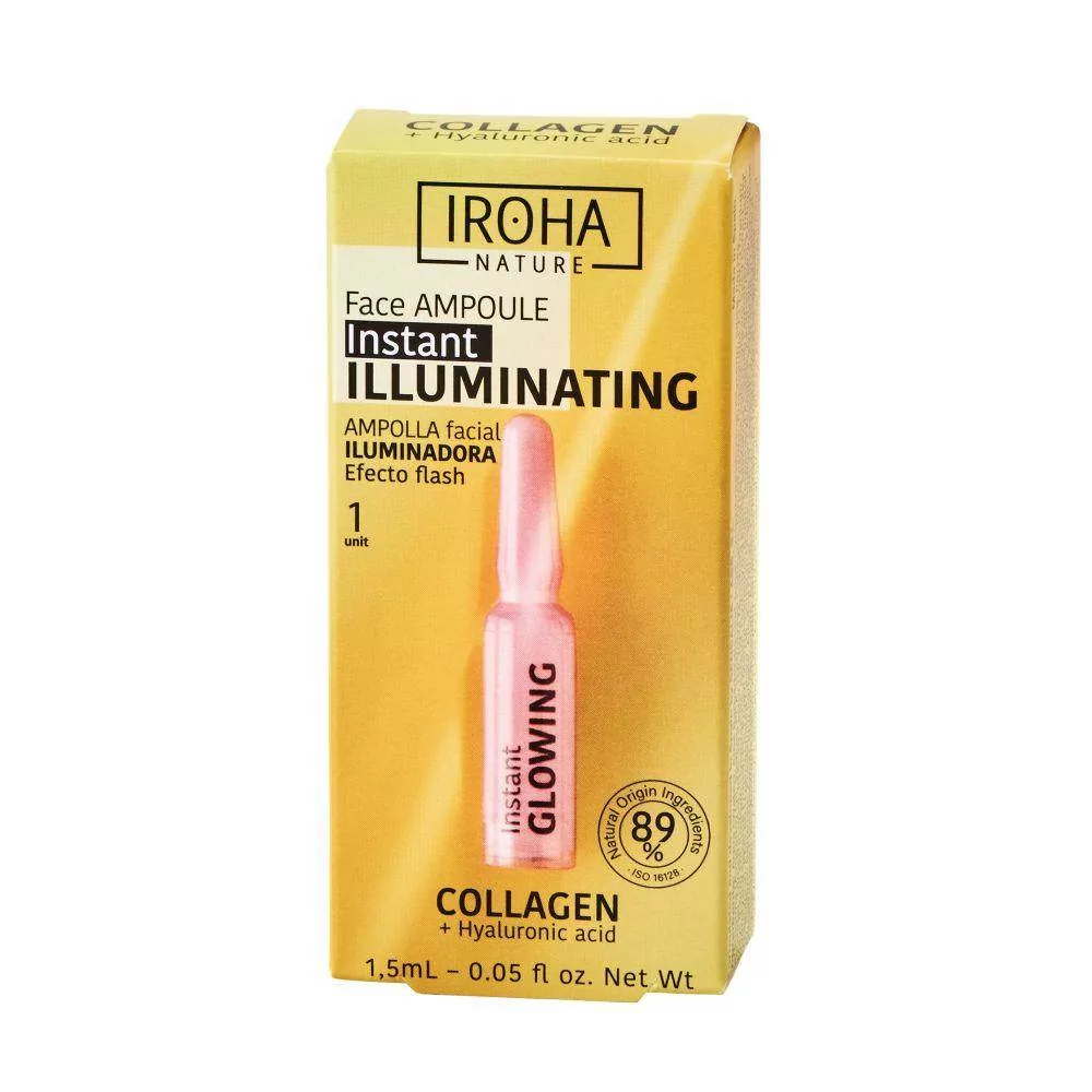 Instant Flash Illuminating Face Ampoule rozświetlająca ampułka do twarzy z kolagenem i kwasem hialuronowym 1.5ml