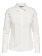 Bluzki damskie - ONLY Damska bluzka Onlfrida L/S Noos Ptm, biały, S - miniaturka - grafika 1