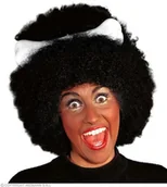 Dodatki do strojów karnawałowych - Widmann Peruka party "Africa Babe", czarna, GUIRCA WI6114G - miniaturka - grafika 1