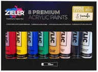 Farby i media malarskie - ZIELER Farby akrylowe Premium 8 kolorów x 75 ml - miniaturka - grafika 1