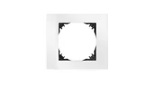 Klawisze i ramki - Vestra Ramka pojedyncza IP20 biały 3871-00 - miniaturka - grafika 1