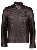 Kurtki męskie - Bugatti Skórzana kurtka w kolorze ciemnobrązowym - miniaturka - grafika 1