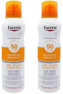 Balsamy i kremy do opalania - Spray przeciwsłoneczny do ciała Eucerin Sun Spray Oil Control Dry Touch SPF50 2x200 ml (4005800327100) - miniaturka - grafika 1