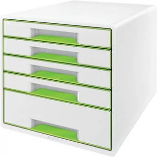 Leitz INNY Pojemnik Z Szufladami Wow Cube Zielony 135L011 - Półki na dokumenty - miniaturka - grafika 1