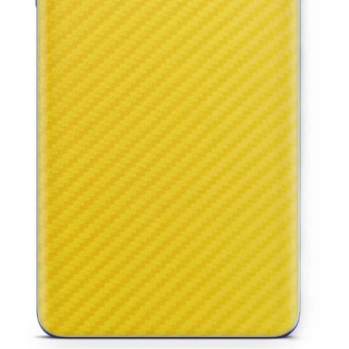 folia naklejka skórka strukturalna na TYŁ do Vivo X90 - Carbon Żółty - apgo SKINS