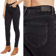 Spodnie damskie - Lee Foreverfit Avery Czarne Damskie Spodnie Jeansowe Wysokie Rurki W26 L29 - miniaturka - grafika 1