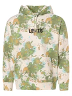 Bluzy męskie - Levi's Męska bluza z kapturem Mężczyźni Materiał dresowy wielokolorowy|zielony|biały wzorzysty, L - miniaturka - grafika 1