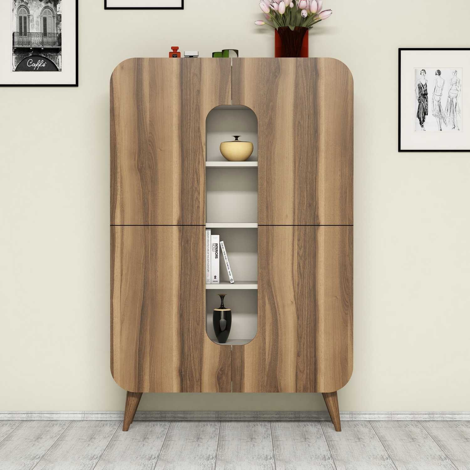 Komoda Kalune Design 845, 144 cm, ruda/smėlio spalvos
