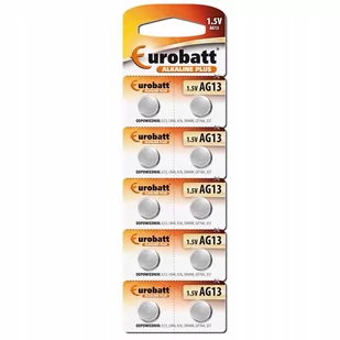 Eurobatt 10x Baterie alkaliczne AG13 SR44 LR44 1,5V 1228 - Baterie i akcesoria - miniaturka - grafika 1
